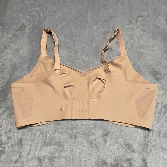 Honeylove CrossOver Bra Womens 2X Beige Wireless Comfort Support Mesh No Padding - Picture 2 of 7